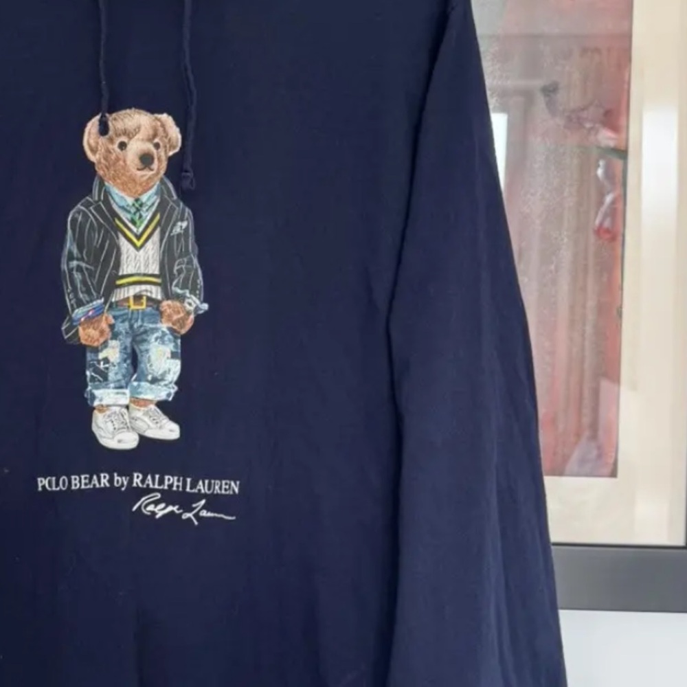 Ralph Lauren navy Hoodie with Polo Bear Design